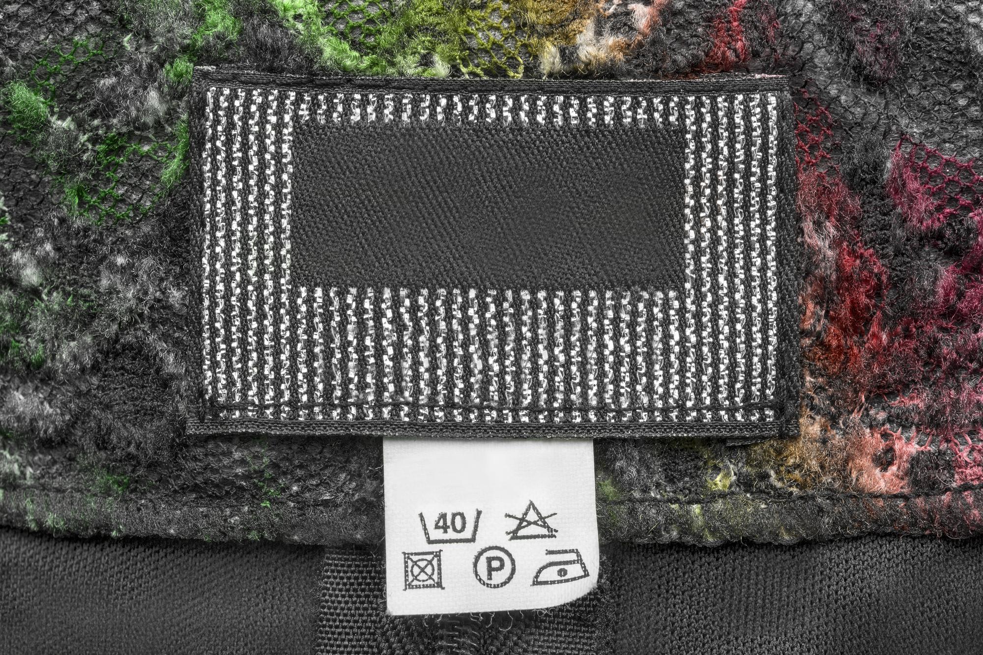 Rows of finished embroidered patches ready for packing